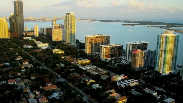 マイアミ、フロリダ州の空撮 — ストック動画