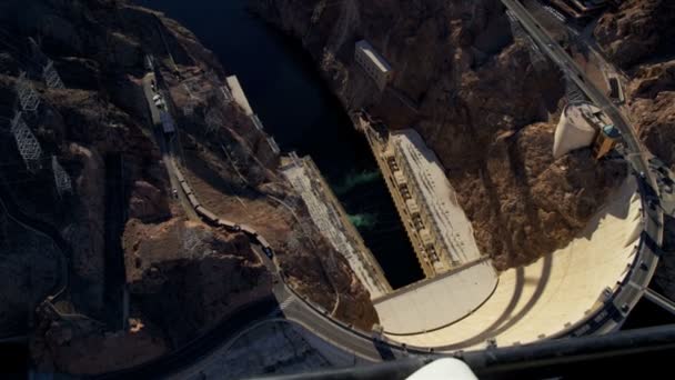 Hoover dam και ποταμός του Κολοράντο γέφυρα — Αρχείο Βίντεο