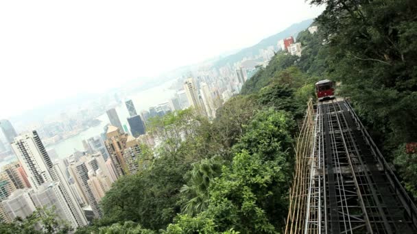 Funicular en Hong Kong — Vídeos de Stock