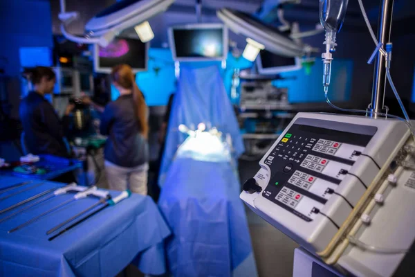 Cuidados Saúde Profissionais Sala Cirurgia Médica Hospitalar Com Equipamentos Uti — Fotografia de Stock