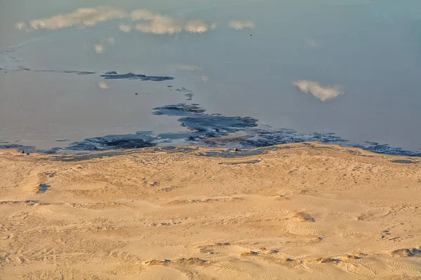 Aerial View Alberta Tailing Ponds Mcmurray Heavy Oil Mixed Water — Stock Photo, Image