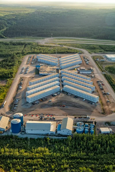 Aerial View Oil Workers Accommodation Logan Lodge Wood Buffalo Fort — Stock Fotó