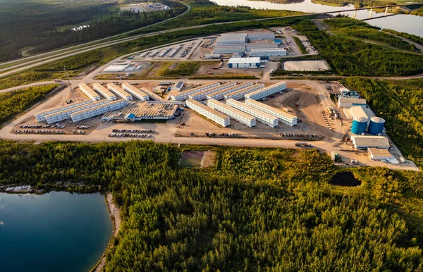 Mcmurray Canada August 2015 Aerial View Oilsands Workers Residential Accommodation — Stock Photo, Image