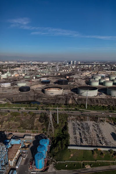 Вид Воздуха Нефтеперерабатывающий Завод Segundo Los Angeles California Industrial Petrochemical — стоковое фото