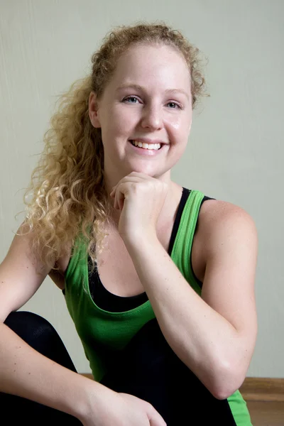 Young Female Fitness Instructor smiling at work — Stock Photo, Image