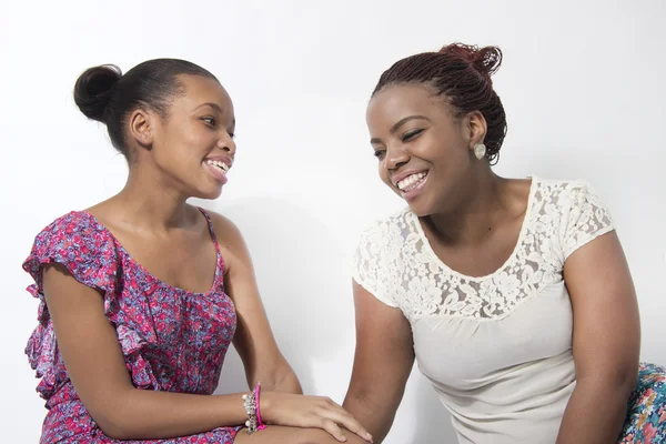 Young Loving Black Best Friends talking — Stock Photo, Image