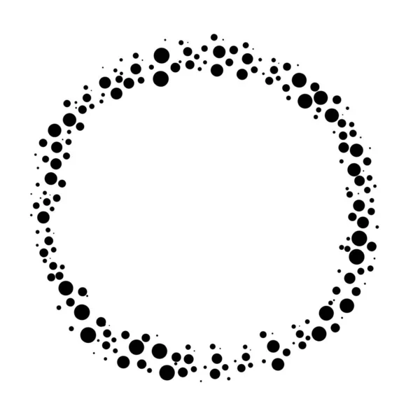 Telaio Rotondo Testo Monocromatico Illustrazione Vettoriale Una Casella Testo Composta — Vettoriale Stock