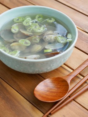 Asian food shellfish soup, Cooking