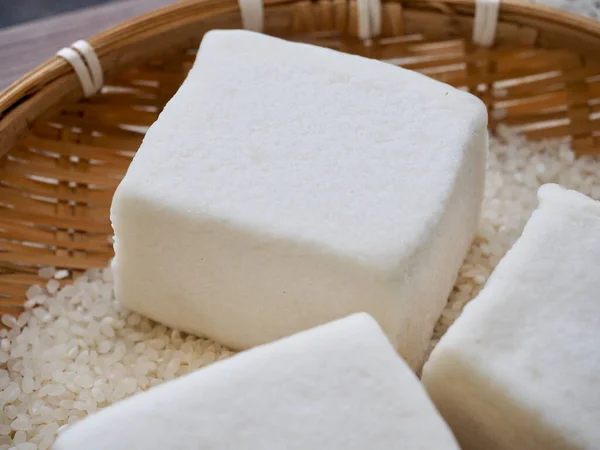 Koreaans Voedsel Snow White Rice Cake — Stockfoto