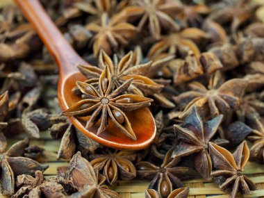 Kurutulmuş baharatlar, Star Anise Salonu, yemek.