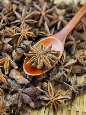 Kurutulmuş baharatlar, Star Anise Salonu, yemek.