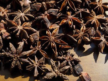 Kurutulmuş baharatlar, Star Anise Salonu, yemek.
