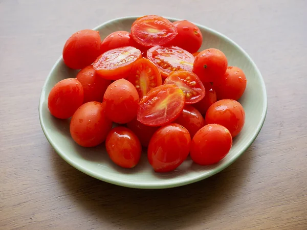 Tomates Cherry Verduras Frescas Ecológicas — Foto de Stock
