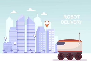 Temassız kurye teslimat servisi. Robot