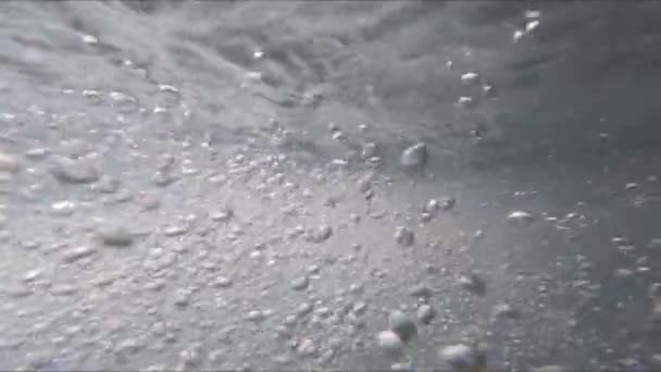 Bubbles Clear Glacier Water Norway Buarbreen Flowing River Stream Fresh — Stock Video