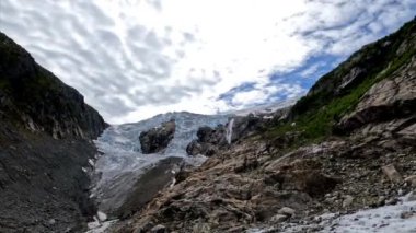 Norway, Buarbreen. Flowing stream fresh water clear