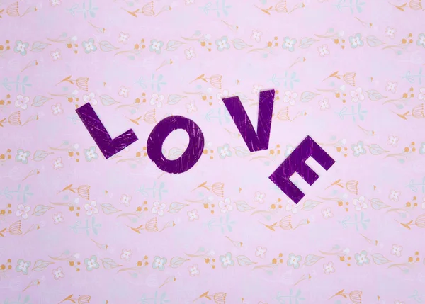 Lettering Large Block Letters Light Background Inscription Love — Stock Photo, Image