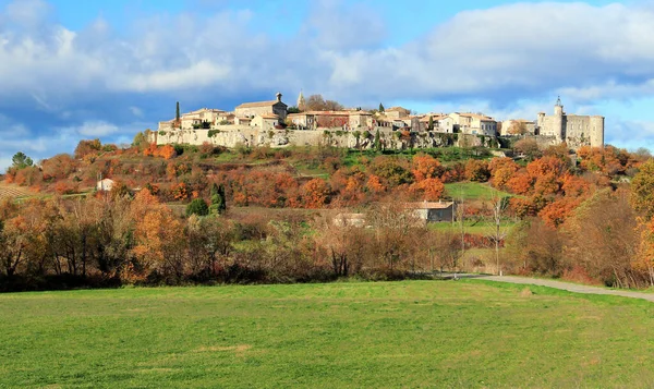 Village Lussan Gard Perched Hill —  Fotos de Stock