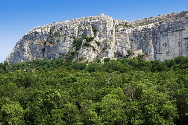Sanctuary Sainte Baume Installed Cave Foot Cliff National Forest Foto Stock