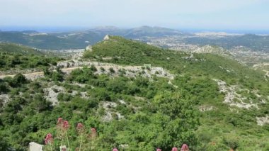 Hills and coastline of the city of Marseille site facing the sea.