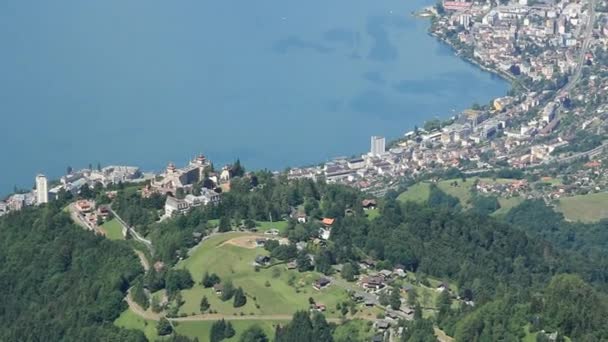 Aerial View Valley Ski Resort Morzine Avoriaz — Wideo stockowe