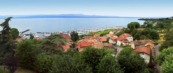 Jet Eau Basin Thonon Les Bains Shores Lake Geneva — Stock Photo, Image