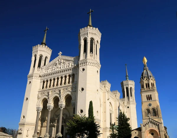 Perspectives Notre Dame Fourvire Basilica Lyon — Zdjęcie stockowe