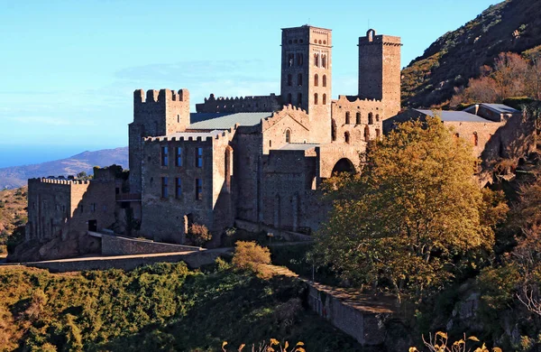 Monastery of Sant Pere de Rodes on the heights of the coast of Catalonia