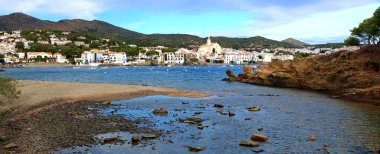 Cadaqus, a small port with white houses on the coast of Catalonia.