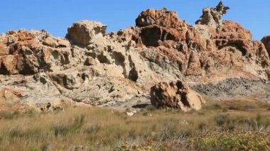 Rocks shaped by erosion at Cap de Creus in Catalonia, near Cadaques.