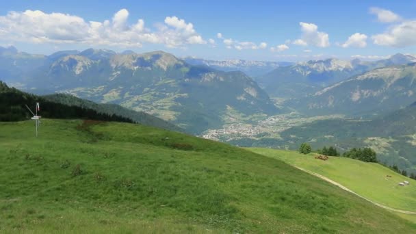 Alpine Landscape Summer Dauphin Savoy Valley — Stockvideo