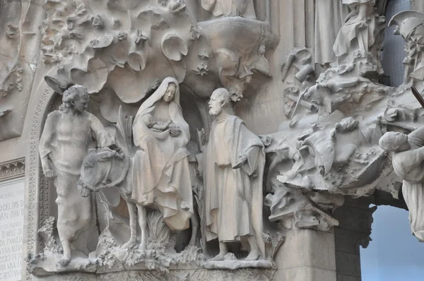 Heilige familie kerk, sagrada familia barcelona Rechtenvrije Stockafbeeldingen