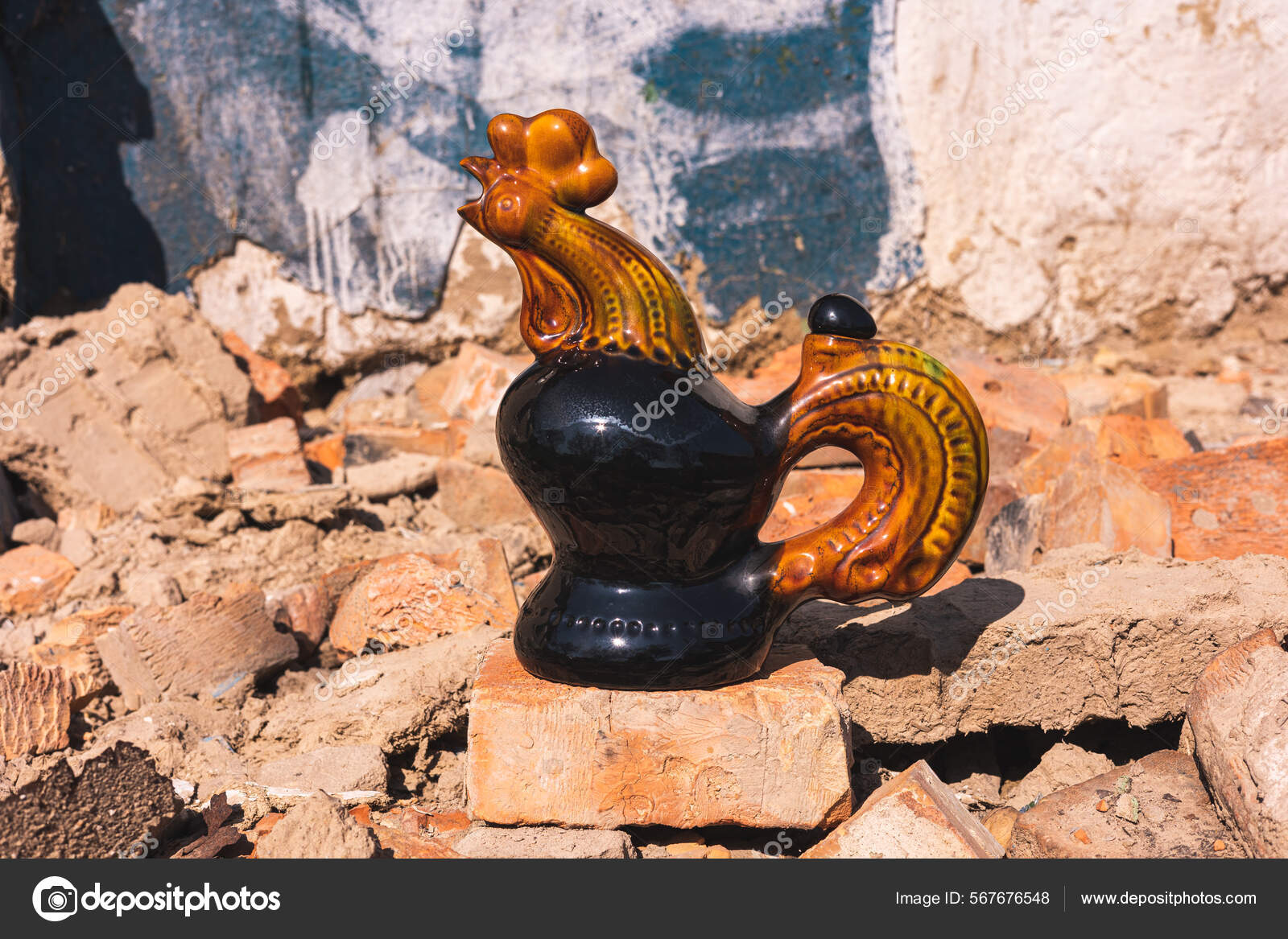 War Ukraine Ukrainian Ceramic Rooster Vasylkiv Majolica Rooster Famous