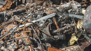 The war in Ukraine, the MTLB engine was completely destroyed