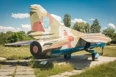 An old Soviet fighter in an open-air museum
