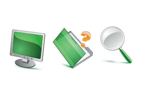 Yeşil izole simgeler