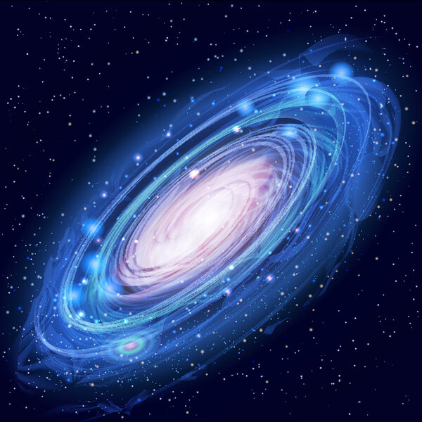 Beautiful Glowing Vector Andromeda Galaxy