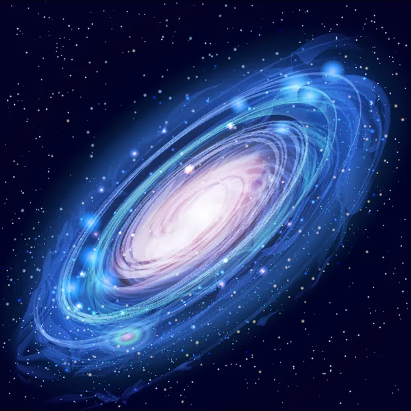 Beautiful Glowing Vector Andromeda Galaxy Royalty Free Stock Vectors