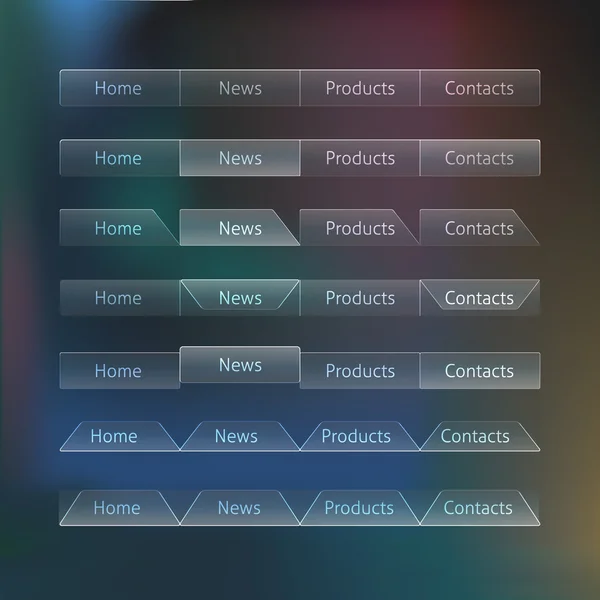 Kesinlikle şeffaf web tasarım menü Şablonlar