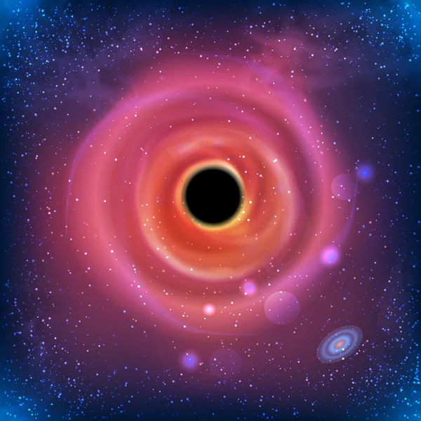 Absolut Vector Frumos Galaxie strălucitoare Black Hole — Vector de stoc