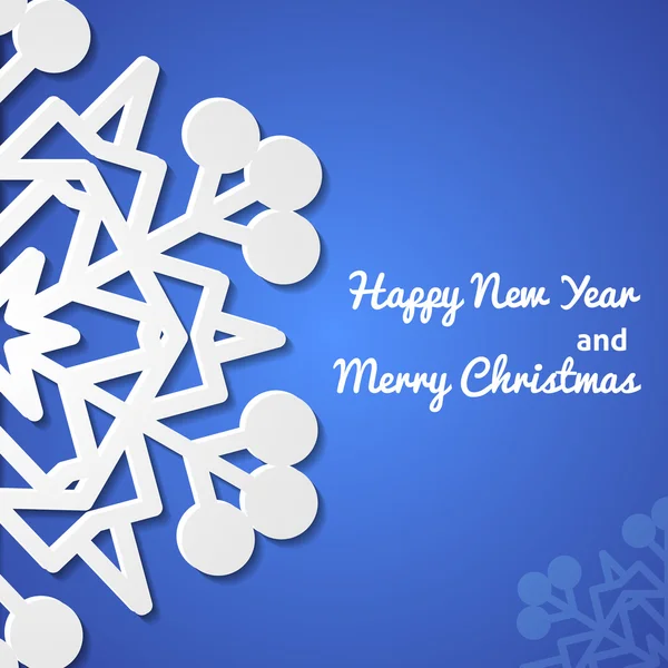 Kağıt Noel kar tanesi kartı