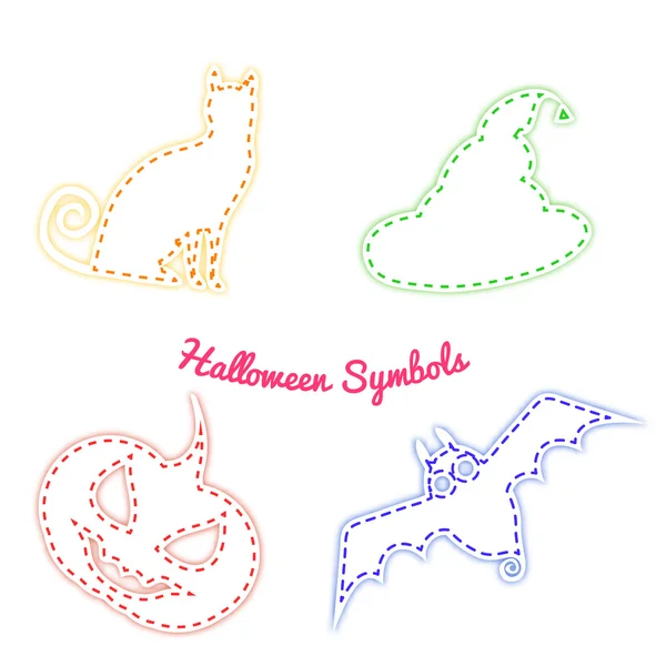 vektör gölgeli sembolü Cadılar Bayramı için ayarla