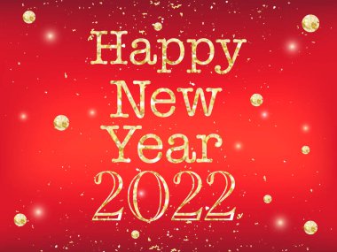 Mutlu tatiller ve mutlu bir yeni yıl! Gerçekçi bokeh ve altın simli EPS10 biçiminde vektör arkaplanı.