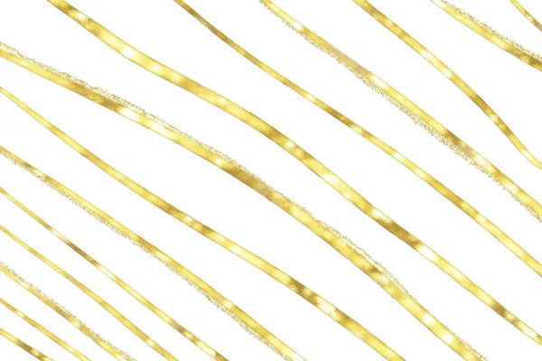 Abstract Line Gold Foil Glitter Texture White Background Eps10 Vector — Stock vektor