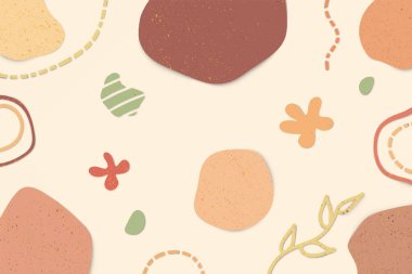 Altın parıltılı soyut pastel desenler, sevimli çizgiler yuvarlak geometrik şekiller seti, yaratıcı kağıt kesim tarzı doku arka planı. EPS10 vektör illüstrasyonu.