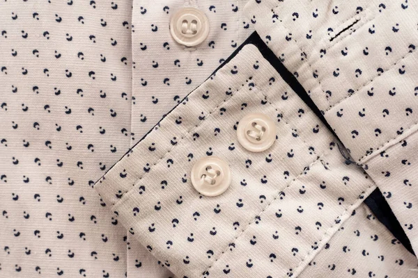 Erkek Gömleği Ekose Gömleğin Düğmeli Kolu Giysi Parçası — Stok fotoğraf