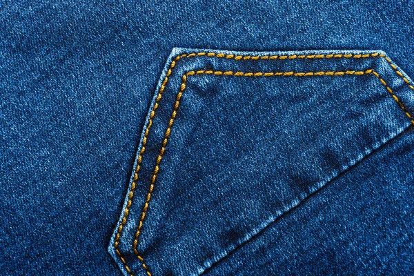 Jeans Element Blue Jeans Sewing Stitch Close Fotografia Stock