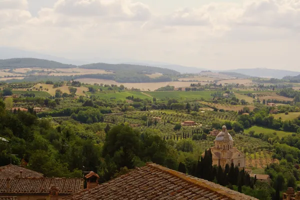 Roofs, dome and hills of Tuscany — Stock Photo, Image