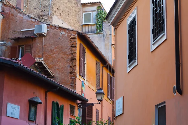 renkli evleri, trastevere, roma