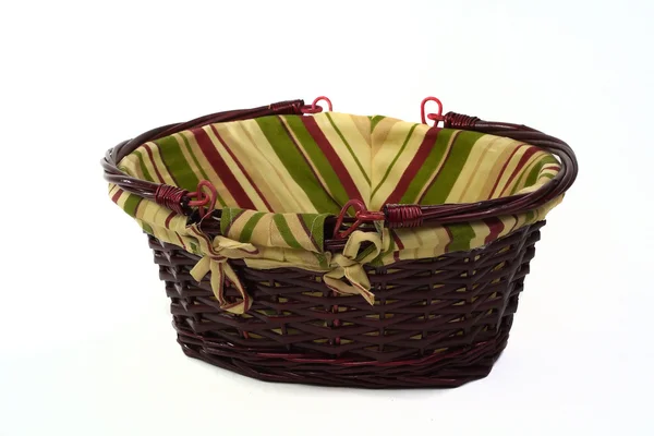 Cane basket with handles down — Stock Photo, Image